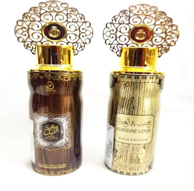 

ARABIYAT OUD AL LAYL AND KHASHAB AND OUD GOLD EDETION Perfume Body Spray - For Men & Women(400 ml, Pack of 2)