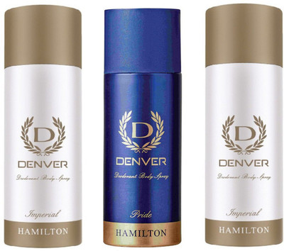 

Denver Imperial & pried combo set of 3 Deodorant Spray - For Men(495 ml, Pack of 3)