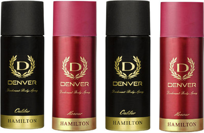 

Denver CALIBER & HONOUR COMBO SET OF 4 Deodorant Spray - For Men(660 ml, Pack of 4)
