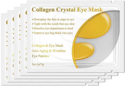 

LANBENA 24K Gold Collagen Crystal Eye Mask (Pack of 5 Pair) - Anti-Aging Removes Dark Circles & Puffiness(3 g)