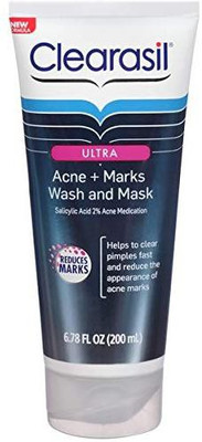 

Clearasil Ultra Acne , Marks Wash and Mask for Unisex - 6.78 Oz Facial Wash, 6.78 Ounce(200 ml)