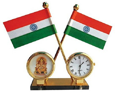 Gwals Indian Double Sided Wind Car Dashboard Flag(Rayon)