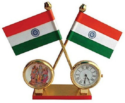 Gwals Indian Double Sided Wind Car Dashboard Flag(Rayon)