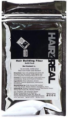 

Hair4real Hair Building Fiber Refill Pack Black( 25g) Hair Color(Black)