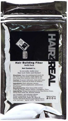 

Hair4real Hair Building Fibers Refill Pack Dark Brown(25g ) Hair Color(Drak Brown)