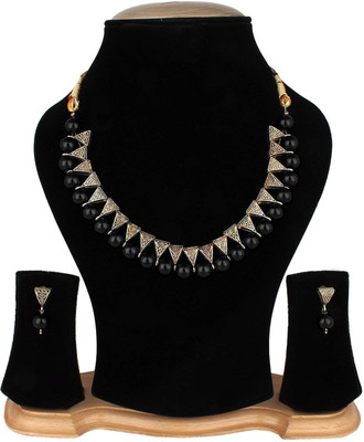 Bhagya Lakshmi Alloy Black Jewellery Set(Pack of 1)