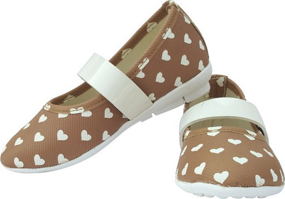 

RANGOLI FASHIONS Girls Velcro Ballerinas(Black, Brown