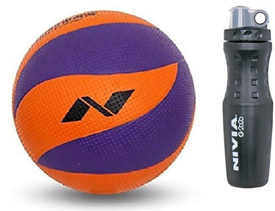 

Nivia 'Crater' volleyball + one 'G-2020' sipper (Color on availability)- Volleyball Kit