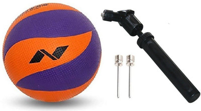 

Nivia 'Crater' volleyball + one volleyball Pump + 2 Needle (Color on availability)- Volleyball Kit
