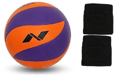 

Nivia 'Crater' volleyball + one Pair of wrist band (Color on availability)- Volleyball Kit