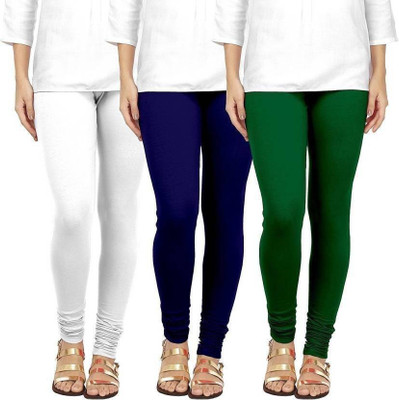 CN FASHION Churidar Legging(White, Green, Blue, Solid)