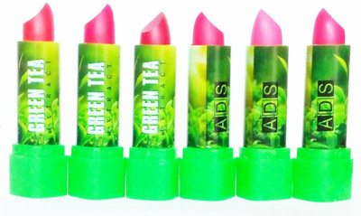 

ADS Green Tea Natural Extract Long Lasting Soft Matte Lipstick Pack of Six(Multicolor)