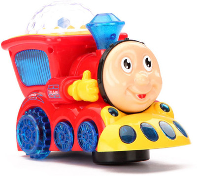

Surprise Inside Bump and Go Musical Engine Truck Train with 4D Light and Sound Toy for Kids, Red Color(Red)