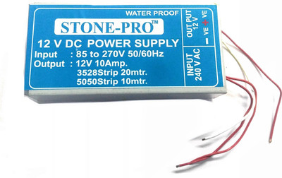 

STONE-PRO 12 Volt / 10 Amp Dc Output, Led Driver, Power Supply, Water Proof, Aluminum case, Ac Input 100/240vac 120 Watts PSU(blue, White)
