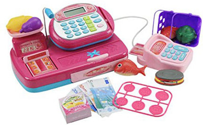 

Happy GiftMart Supermarket Shopping Cash Register Play Set With Microphone