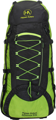 

Hyper Adam AN-1004 Excellent Climate Proof, Hiking Backpack 75 Lt Black & Green Bag With Rain Cover & Shoe Compartment Rucksack - 75(Green)