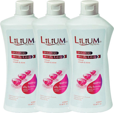 

Lilium Herbal Ultra Silky & Strong Shampoo Pack of 3(450 ml)