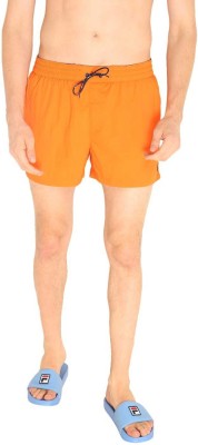 FILA Solid Men Orange Regular Shorts