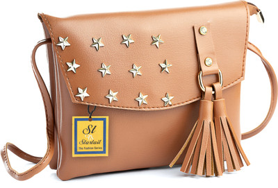 

startail Women Casual Brown Rexine Sling Bag