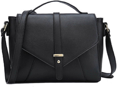 

taps fashion Women Formal Black PU Sling Bag