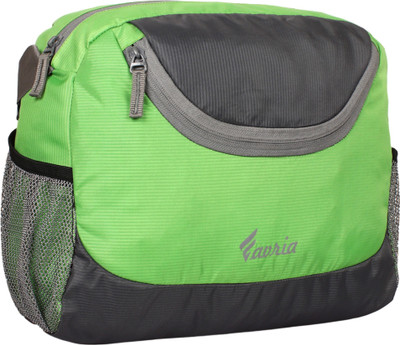 

Favria Men & Women Casual Green, Black Polyester Sling Bag, Black;green