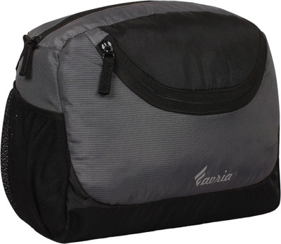 

Favria Men & Women Casual Grey, Black Polyester Sling Bag, Black;grey