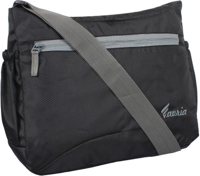 

Favria Men & Women Casual Black Polyester Sling Bag