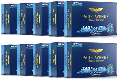 Park Avenue Cool Blue Fragrant Soap 125g × 10 Pack Of 10(1250 g, Pack of 10)