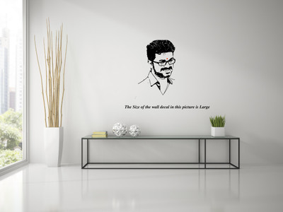 PEACOCKRIDE 254 cm Thanga Thalapathy Vijay Self Adhesive Sticker(Pack of 1)