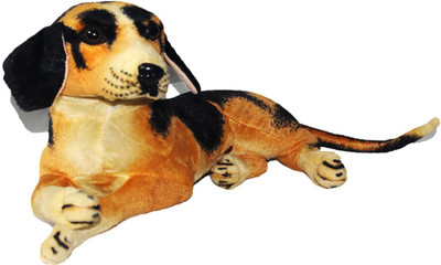 

AJRO SOFT TOY IMPORTED LAYDOWN DOG - 40 cm(BROWN & BLACK)