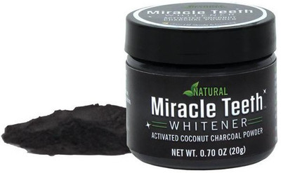 

Miracle Natural Teeth Whitener Activated Coconut Charcoal Powder Teeth Whitening Kit