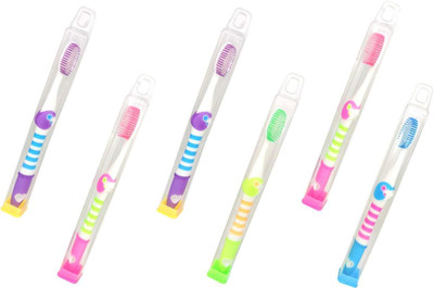 

DeoDap Cm_toothbrush_cover(6) Medium Toothbrush(Pack of 6)