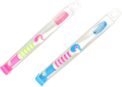 

DeoDap Cm_toothbrush_cover(2) Medium Toothbrush(Pack of 2)