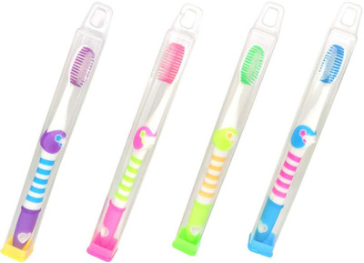 

DeoDap Cm_toothbrush_cover(4) Medium Toothbrush(Pack of 4)