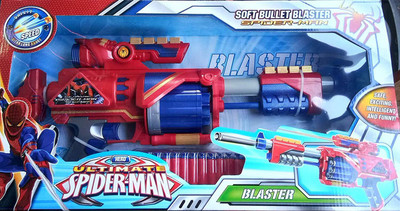 

RGB GROUP Ultimate Spider Man - Soft Bullet Blaster Gun 20 Bullet with Light for 6+ Age Kids(Multicolor)