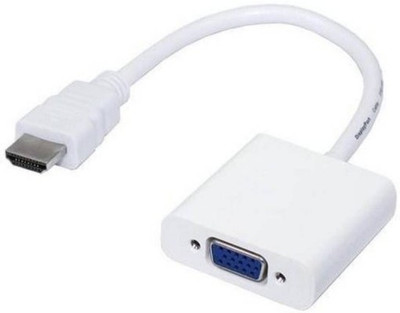 

HOC TV-out Cable LNW_648L HDMI to VGA Cable compatible for laptop/PC/TV/Tablet/Projector/Xbox(White, For Computer)