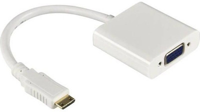 

HOC TV-out Cable FUP_420F HDMI to VGA Cable compatible for laptop/PC/TV/Tablet/Projector/Xbox(White, For Computer)