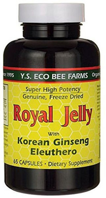 

Y.S. Eco Bee Farms Royal Jelly with Korean Ginseng Eleuthero 65 Capsules(65 No)