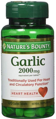 

Nature's Bounty Garlic Heart Health 2000 mg 120 Coated Tablets(120 No)