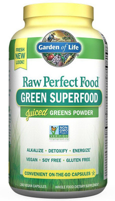 

Garden Of Life Raw Perfect Food Green Superfood - 240 Vegan Capsules(240 No)
