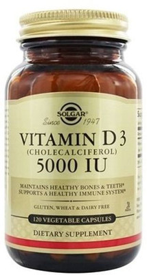 

Solgar Vitamin D3 (Cholecalciferol) 5000 IU 120 Vegetable Capsules(120 No)