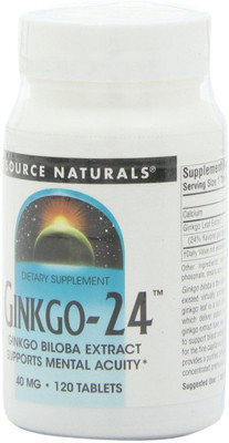

Source Naturals Ginkgo-24 40 mg 120 Tablets(120 No)