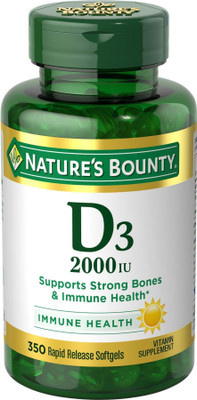 

Nature's Bounty D3 Super Strength 2000 IU 350 Rapid Release Softgels(350 No)