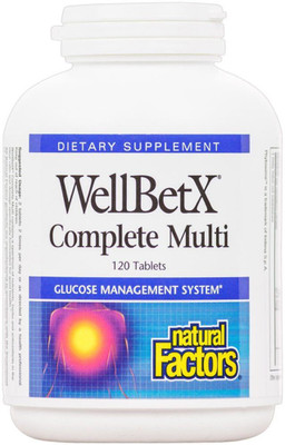 Natural Factors WellBetX Complete Glucose Management System - 120 Tablets(120 No)