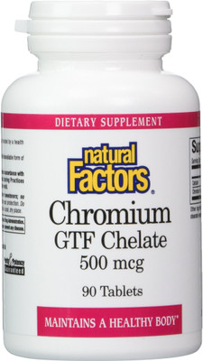 

Natural Factors Chromium GTF Chelate 500 mcg 90 Tablets(90 No)