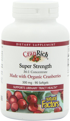 

Natural Factors CranRichÂ® Super Strength Cranberry - 500 mg - 90 Softgels(90 No)