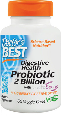

Doctor's Best Digestive Health Probiotic 2 Billion with LactoSpore 60 Veggie Caps(60 No)
