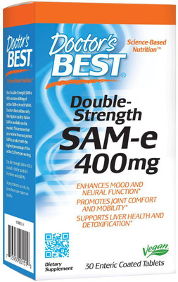 

Doctor's Best SAM-e 400 mg Double-Strength 30 Enteric Coated Tablets(30 No)