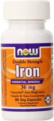 

Now Foods Iron Double Strength 36 mg 90 Veg Capsules(90 No)