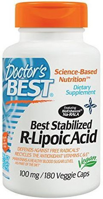Doctor's Best Best Stabilized R-Lipoic Acid 100 mg 180 Veggie Caps(180 No)